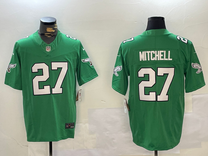 Men's Philadelphia Eagles Quinyon Mitchell #27 Green Alternate Jersey